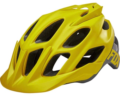 Fox Racing Flux Trail Helmet: Creo Dark Yellow LG/XL